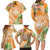 Aloha Hawaii Lanai Family Matching Long Sleeve Bodycon Dress and Hawaiian Shirt Frangipani Mix Pineapple