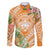 Aloha Hawaii Lanai Family Matching Off Shoulder Maxi Dress and Hawaiian Shirt Frangipani Mix Pineapple