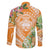Aloha Hawaii Lanai Family Matching Off Shoulder Maxi Dress and Hawaiian Shirt Frangipani Mix Pineapple
