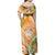 Aloha Hawaii Lanai Family Matching Off Shoulder Maxi Dress and Hawaiian Shirt Frangipani Mix Pineapple