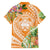 Aloha Hawaii Lanai Family Matching Off Shoulder Short Dress and Hawaiian Shirt Frangipani Mix Pineapple