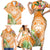 Aloha Hawaii Lanai Family Matching Short Sleeve Bodycon Dress and Hawaiian Shirt Frangipani Mix Pineapple