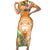 Aloha Hawaii Lanai Family Matching Short Sleeve Bodycon Dress and Hawaiian Shirt Frangipani Mix Pineapple