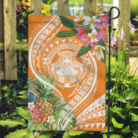 Aloha Hawaii Lanai Garden Flag Frangipani Mix Pineapple LT7 Garden Flag Orange - Polynesian Pride