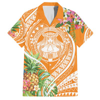 Aloha Hawaii Lanai Hawaiian Shirt Frangipani Mix Pineapple LT7 Orange - Polynesian Pride