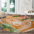 Aloha Hawaii Lanai Round Carpet Frangipani Mix Pineapple