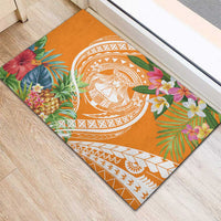Aloha Hawaii Lanai Rubber Doormat Frangipani Mix Pineapple LT7 - Polynesian Pride