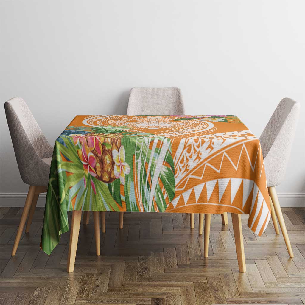Aloha Hawaii Lanai Tablecloth Frangipani Mix Pineapple LT7 - Polynesian Pride