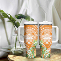 Aloha Hawaii Lanai Tumbler With Handle Frangipani Mix Pineapple
