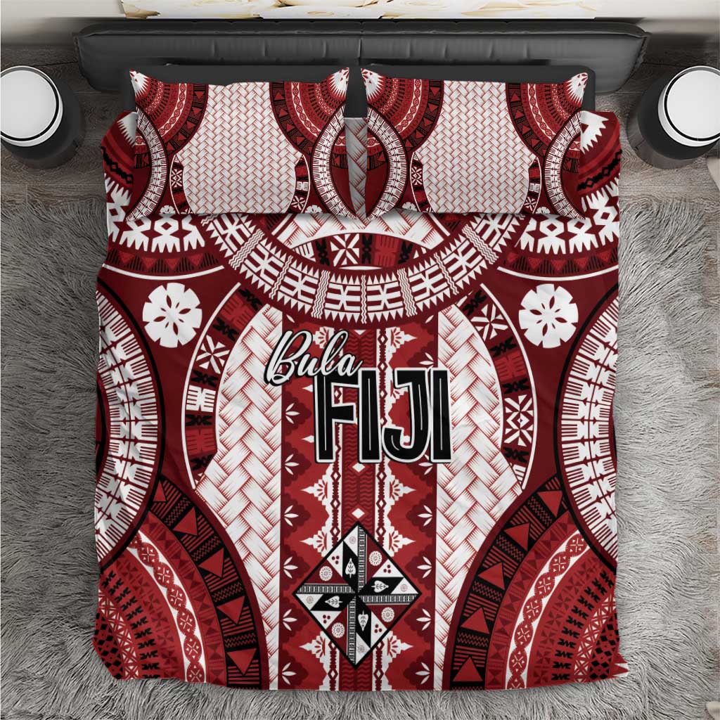 Bula Fiji Vintage Bedding Set Scarlet Masi Motifs