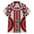 Bula Fiji Vintage Family Matching Puletasi and Hawaiian Shirt Scarlet Masi Motifs