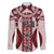 Bula Fiji Vintage Family Matching Puletasi and Hawaiian Shirt Scarlet Masi Motifs