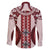 Bula Fiji Vintage Family Matching Puletasi and Hawaiian Shirt Scarlet Masi Motifs