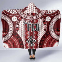Bula Fiji Vintage Hooded Blanket Scarlet Masi Motifs
