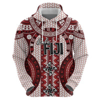 Bula Fiji Vintage Hoodie Scarlet Masi Motifs