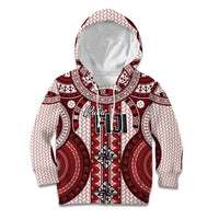 Bula Fiji Vintage Kid Hoodie Scarlet Masi Motifs