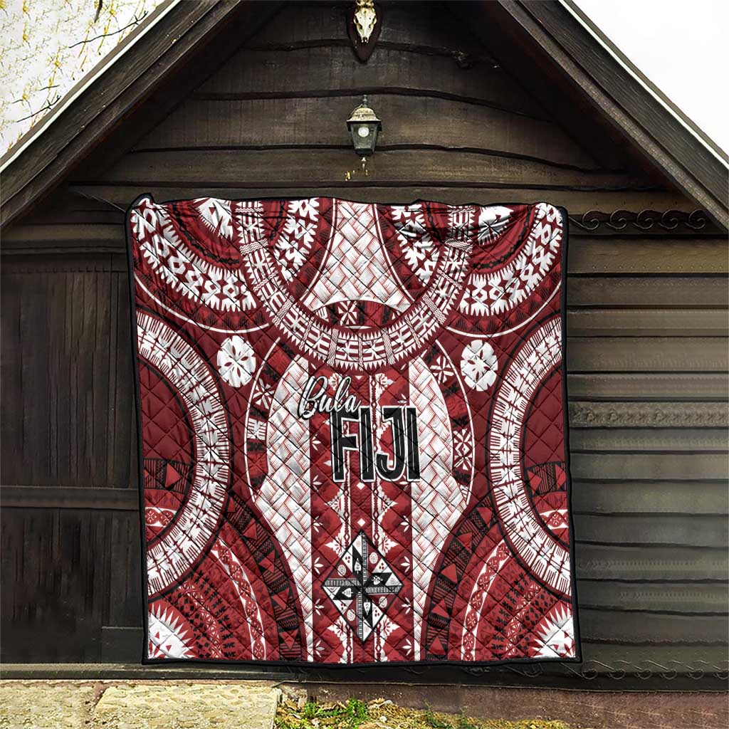 Bula Fiji Vintage Quilt Scarlet Masi Motifs