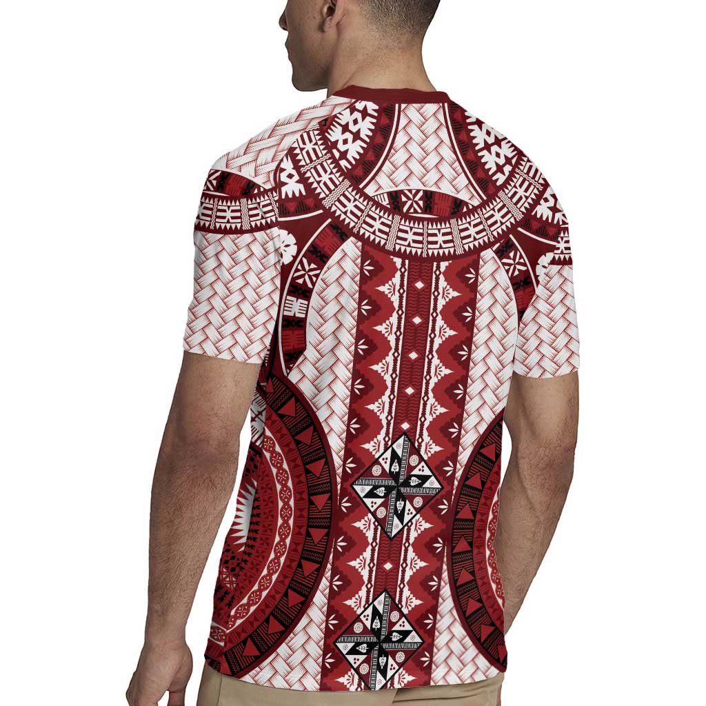 Bula Fiji Vintage Rugby Jersey Scarlet Masi Motifs