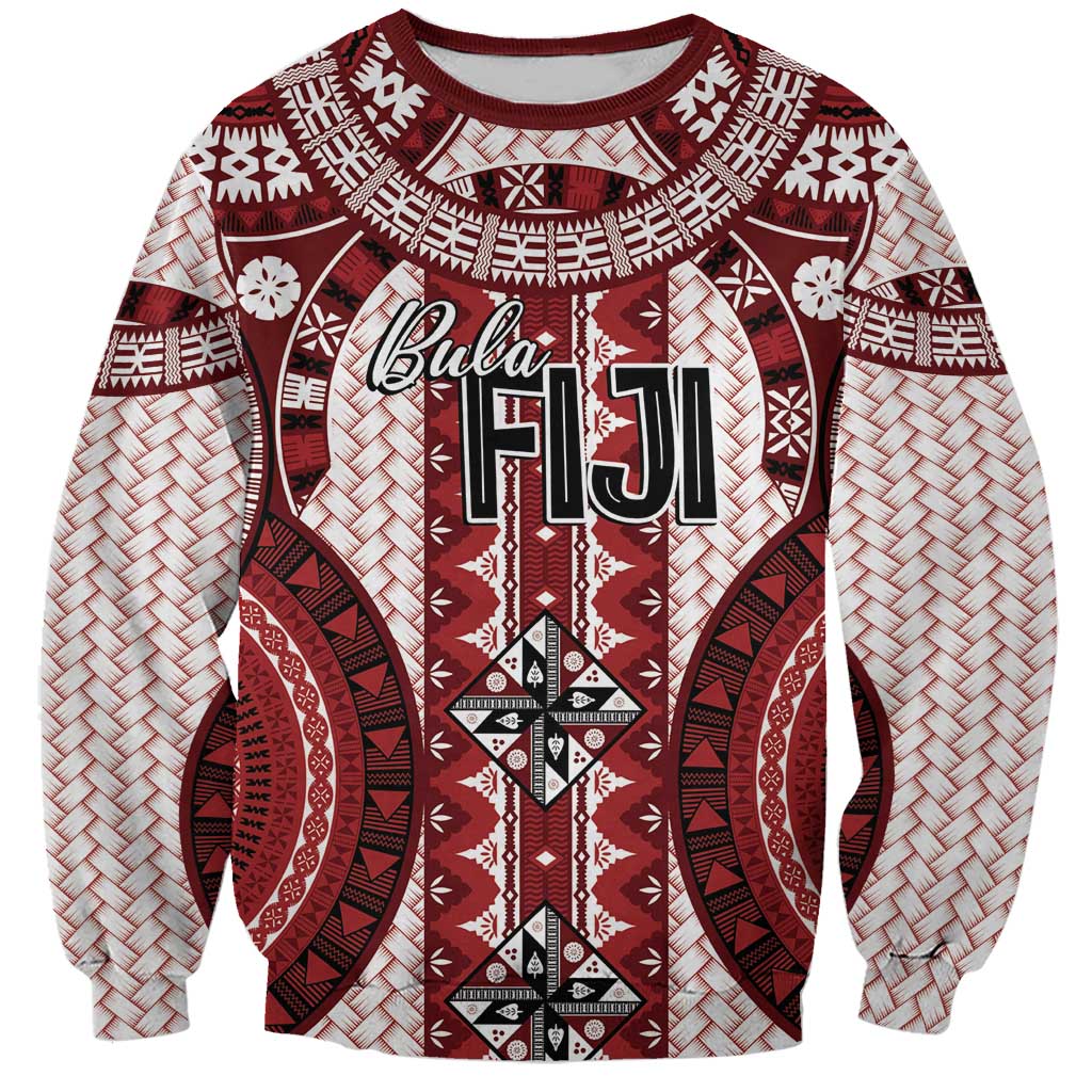 Bula Fiji Vintage Sweatshirt Scarlet Masi Motifs