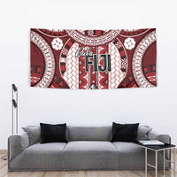 Bula Fiji Vintage Tapestry Scarlet Masi Motifs