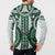 Bula Fiji Vintage Button Sweatshirt Phthalo Green Masi Motifs