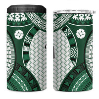 Bula Fiji Vintage 4 in 1 Can Cooler Tumbler Phthalo Green Masi Motifs