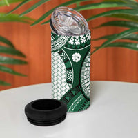 Bula Fiji Vintage 4 in 1 Can Cooler Tumbler Phthalo Green Masi Motifs