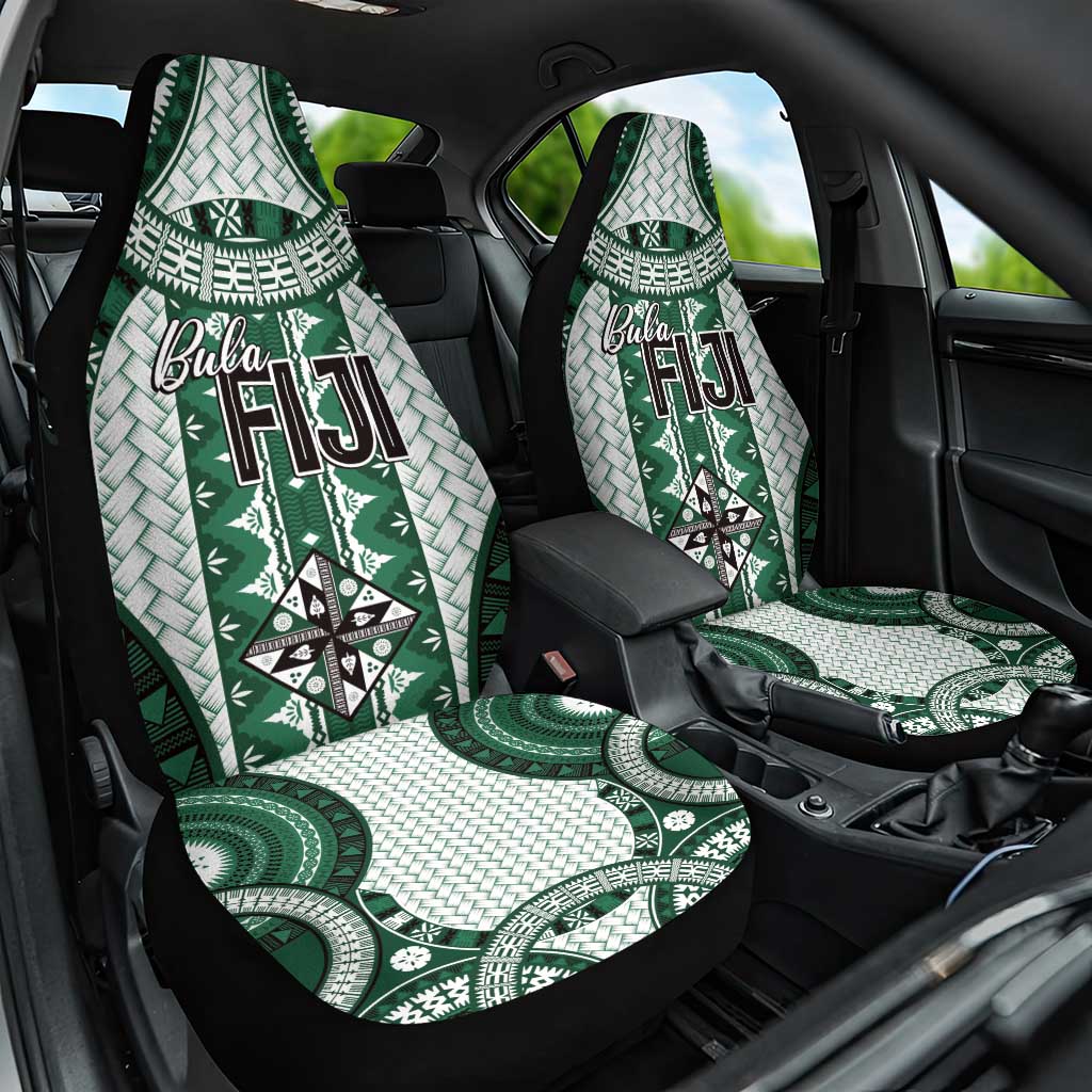 Bula Fiji Vintage Car Seat Cover Phthalo Green Masi Motifs