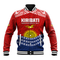 Personalised Kiribati Independence Day Baseball Jacket Flag Style LT7 Unisex Red - Polynesian Pride