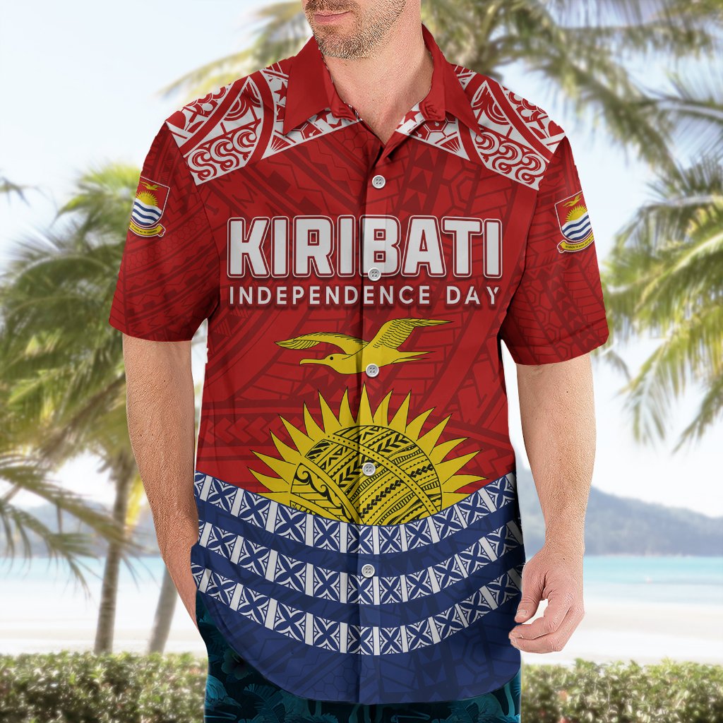 Personalised Kiribati Independence Day Hawaiian Shirt Flag Style LT7 - Polynesian Pride