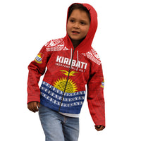Personalised Kiribati Independence Day Kid Hoodie Flag Style 44th Anniversary LT7 - Polynesian Pride