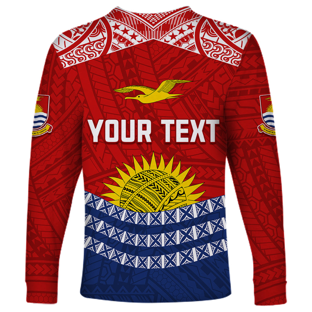 Personalised Kiribati Independence Day Long Sleeve Shirt Flag Style LT7 - Polynesian Pride