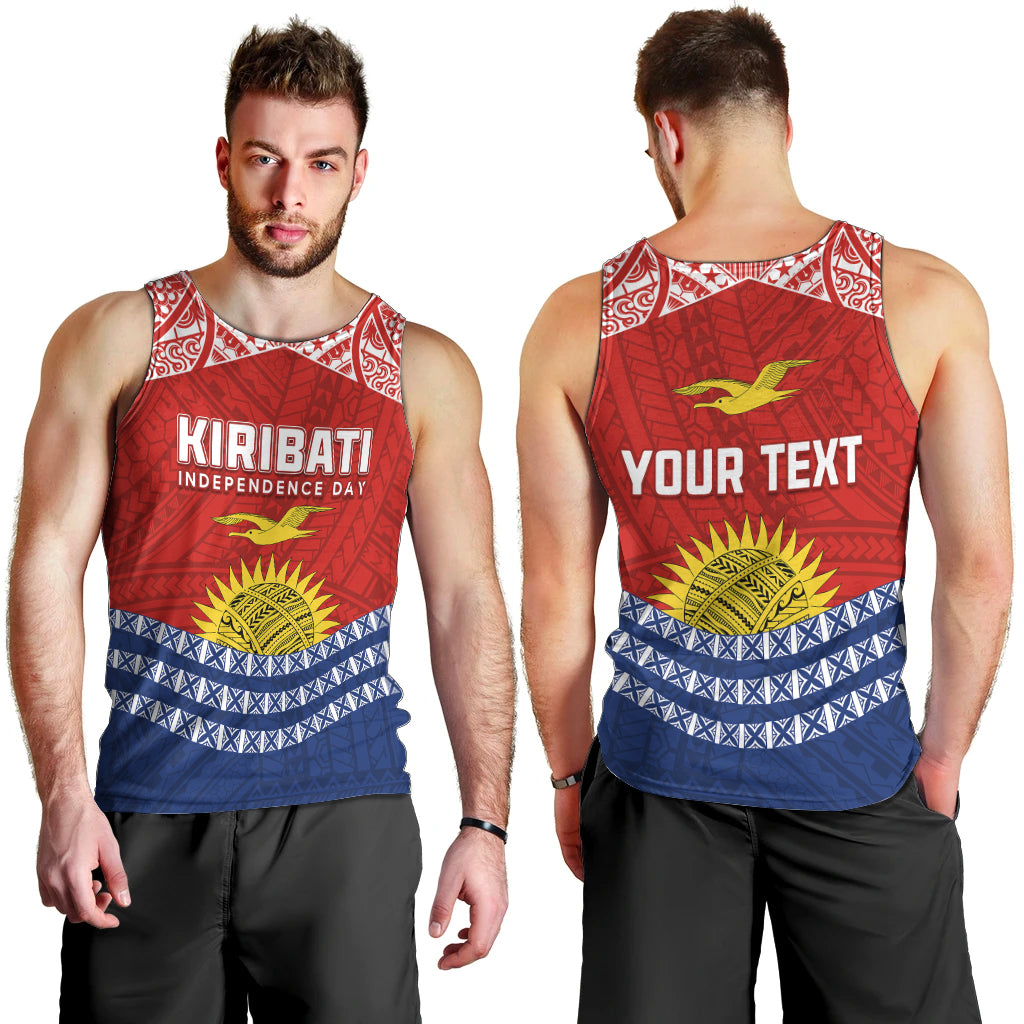 Personalised Kiribati Independence Day Men Tank Top Flag Style LT7 - Polynesian Pride