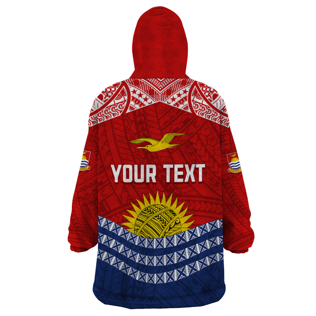 Personalised Kiribati Independence Day Wearable Blanket Hoodie Flag Style LT7 - Polynesian Pride