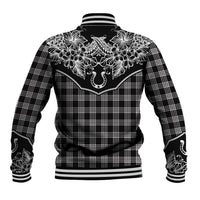 Hawai'i Paniolo Motif Black Baseball Jacket Floral Palaka Print LT7 - Polynesian Pride