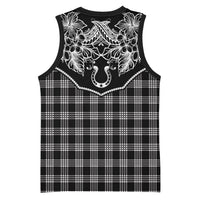 Hawai'i Paniolo Motif Black Basketball Jersey Floral Palaka Print LT7 - Polynesian Pride