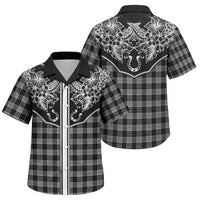 Hawai'i Paniolo Motif Black Family Matching Mermaid Dress and Hawaiian Shirt Floral Palaka Print LT7 Son's Shirt Black - Polynesian Pride