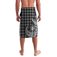Hawai'i Paniolo Motif Black Lavalava Floral Palaka Print LT7 - Polynesian Pride