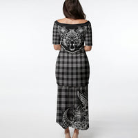 Hawai'i Paniolo Motif Black Puletasi Floral Palaka Print LT7 - Polynesian Pride