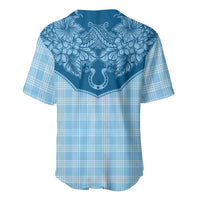 Hawai'i Paniolo Motif Deep Blue Baseball Jersey Floral Palaka Print LT7 - Polynesian Pride