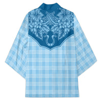 Hawai'i Paniolo Motif Deep Blue Kimono Floral Palaka Print LT7 - Polynesian Pride