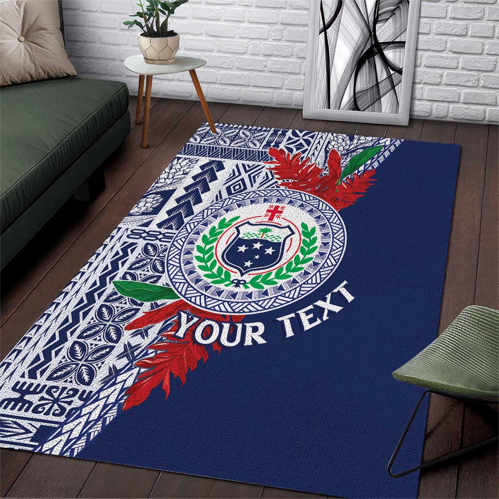 Samoa Rugby Personalized Area Rug Toa Samoa Myriad Siapo