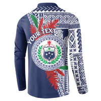 Samoa Rugby Personalized Button Sweatshirt Toa Samoa Myriad Siapo