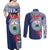 Samoa Rugby Personalized Couples Matching Off Shoulder Maxi Dress and Long Sleeve Button Shirt Toa Samoa Myriad Siapo