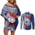 Samoa Rugby Personalized Couples Matching Off Shoulder Short Dress and Long Sleeve Button Shirt Toa Samoa Myriad Siapo