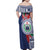 Samoa Rugby Personalized Family Matching Off Shoulder Maxi Dress and Hawaiian Shirt Toa Samoa Myriad Siapo