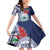 Samoa Rugby Personalized Family Matching Off Shoulder Short Dress and Hawaiian Shirt Toa Samoa Myriad Siapo