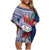 Samoa Rugby Personalized Family Matching Off Shoulder Short Dress and Hawaiian Shirt Toa Samoa Myriad Siapo