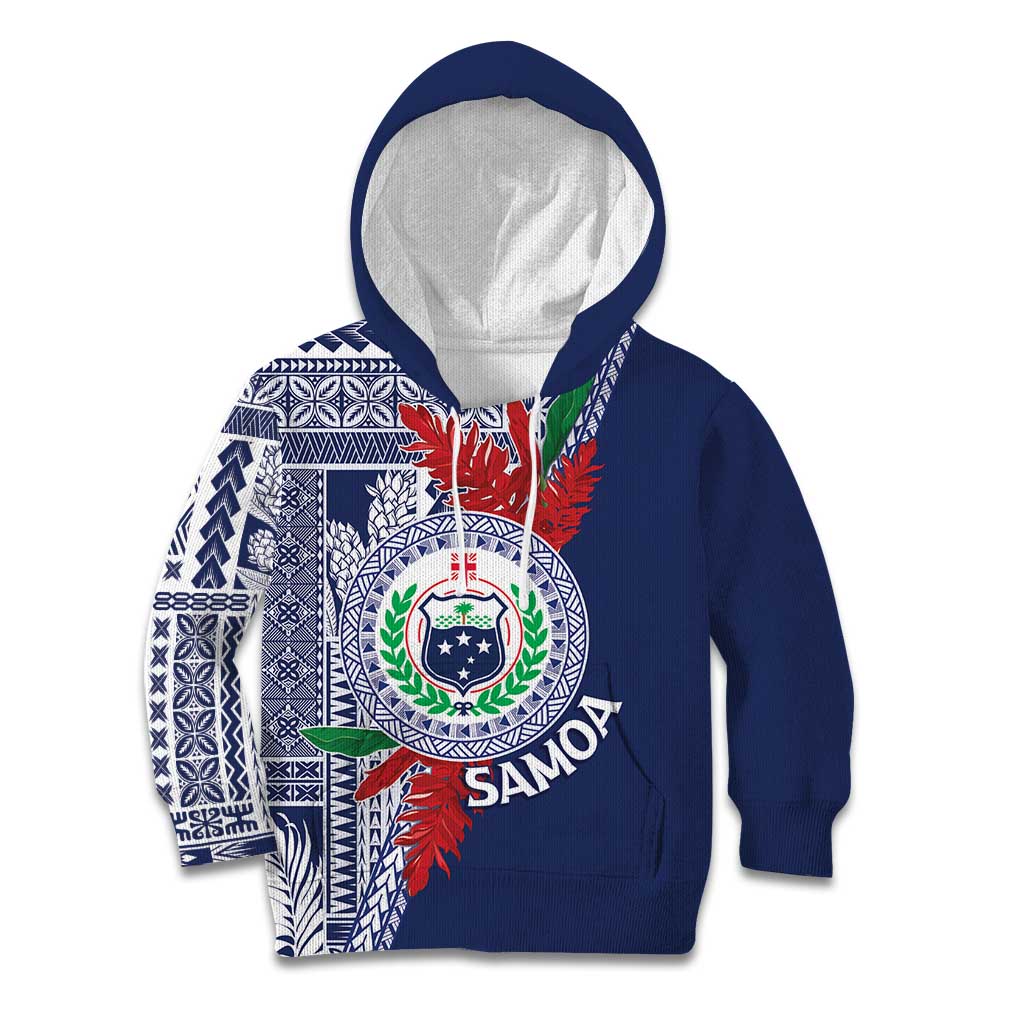 Samoa Rugby Personalized Kid Hoodie Toa Samoa Myriad Siapo