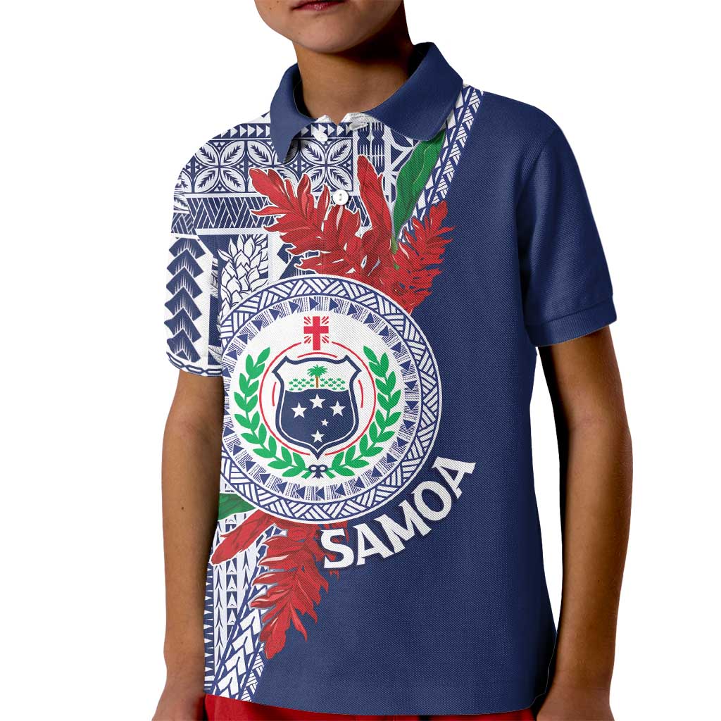 Samoa Rugby Personalized Kid Polo Shirt Toa Samoa Myriad Siapo